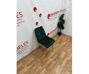 Virtuves krēsls Pearl (Velveta) no ekspozīcijas (Zaļš velvets)